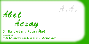 abel acsay business card