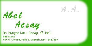 abel acsay business card